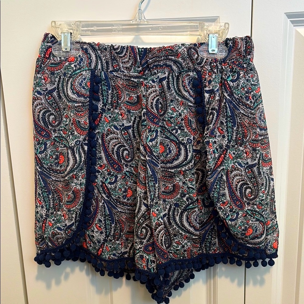 Moa Moa High Waist Blue and Red Shorts
